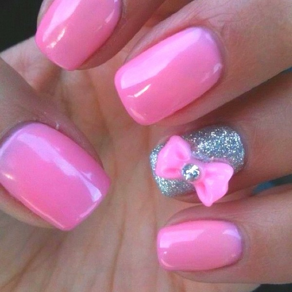 3D Pink Nail Art Designs