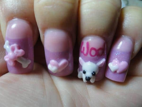 3D Puppy Nail Design