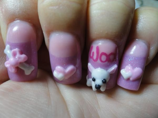 3D Puppy Nail Design