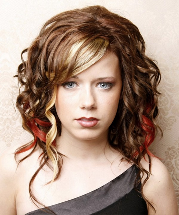 Hairstyle For Curly And Colored Hair
