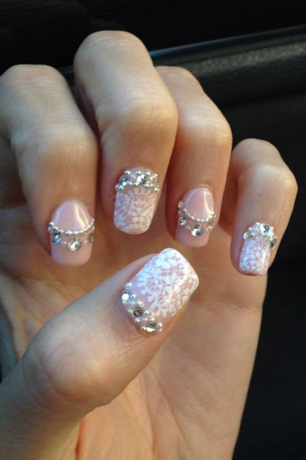 Lace Wedding Nails