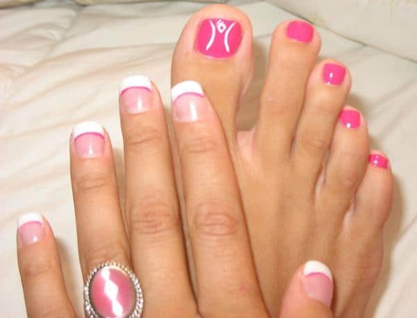 Matching Pink Nails