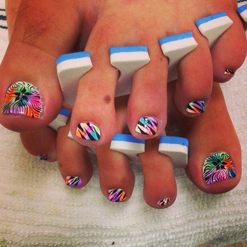 Colorful Toe Nail Designs