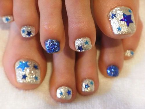 Fourth of July Toe Nail Designs