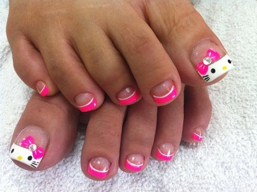 Hello Kitty Cute Toe Nail Designs