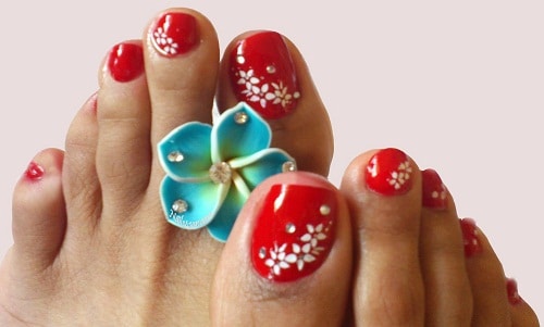 Sexy Red Toe Nail Designs