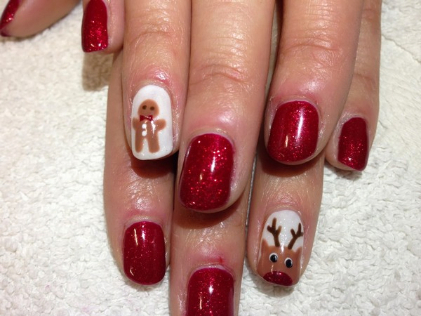 Shellac Christmas Nail Art Designs Ideas