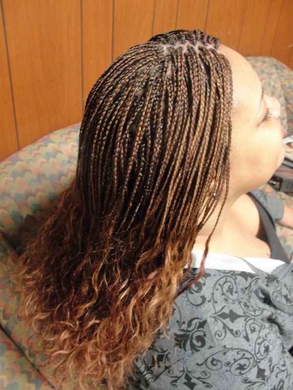 Coiffures pour Chignons Micro Tresses