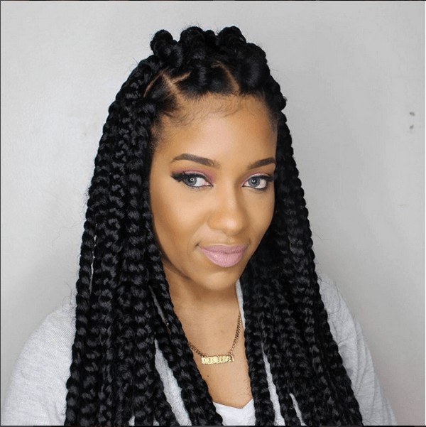 Jumbo Box Braids Hairstyle