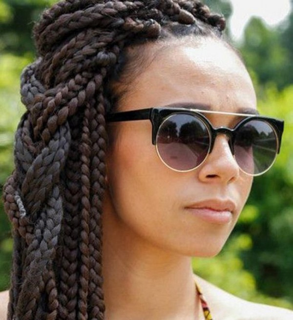 Jumbo Box Braids Style