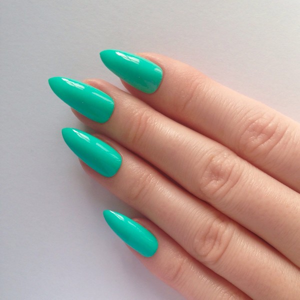 51 Stunning Stiletto Nails Designs With Images Beautified Mint Stiletto Nail
