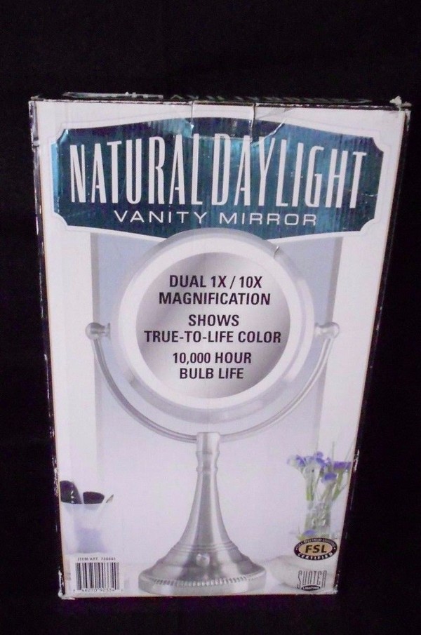 Sunter Natural Daylight Makeup Mirror Wall Mount