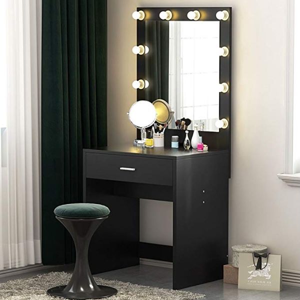 13 Best Makeup Vanity Sets To Make, Makeup Vanity Table With Lighted Mirror Ikea