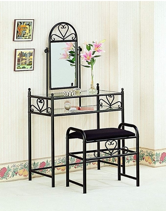 Mirrored Makeup Vanity Set