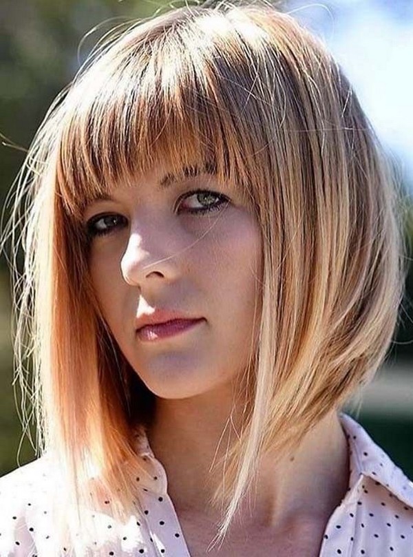 Hairstyles for Round Faces with Bangs