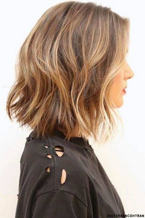 Medium hairstyles for round faces choppy tousled