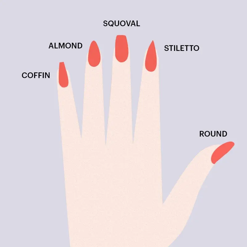 different nail shapes