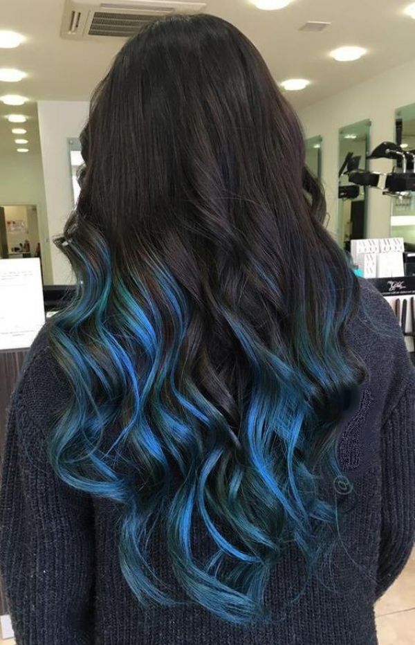 Blue Balayage Hair