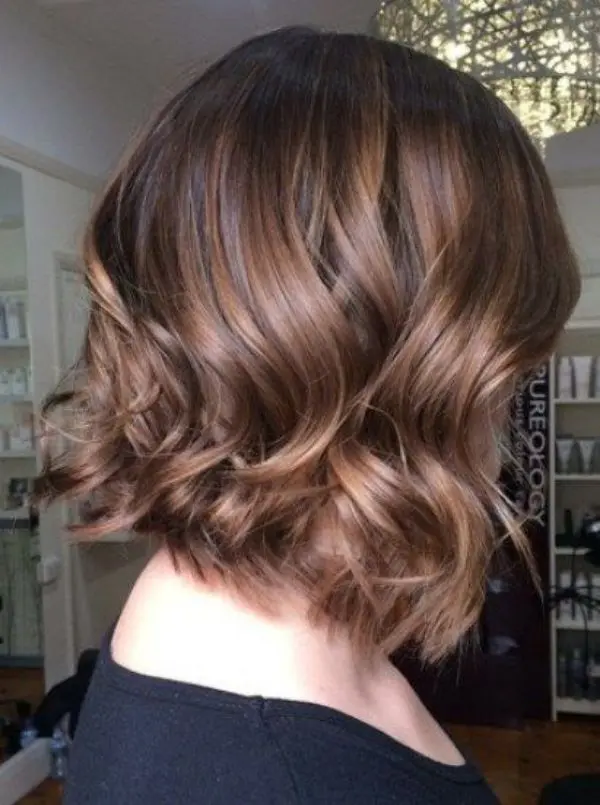 Brown Balayage Short Hair