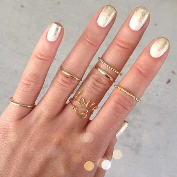 Gold Ombre Nails