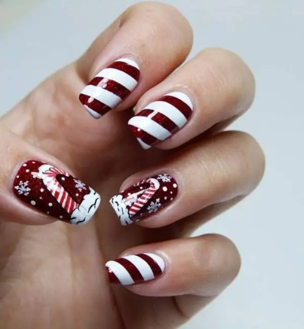 Ombre Xmas Nails