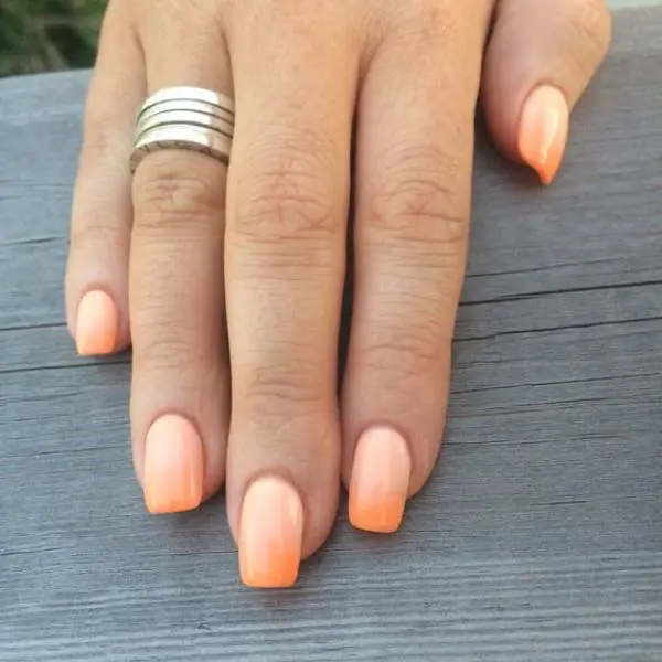 Orange Ombre Nails