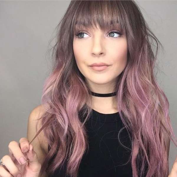 Grey Pink Hair
