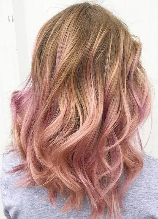 Pink Hair Highlights Blonde