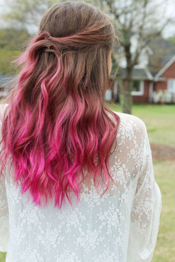 Pink Hair Highlights