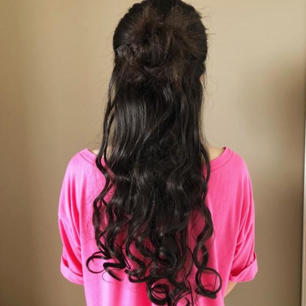 Curly clip in hair extensions