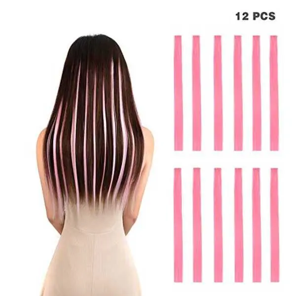 Pink Hair Clip In Extensions