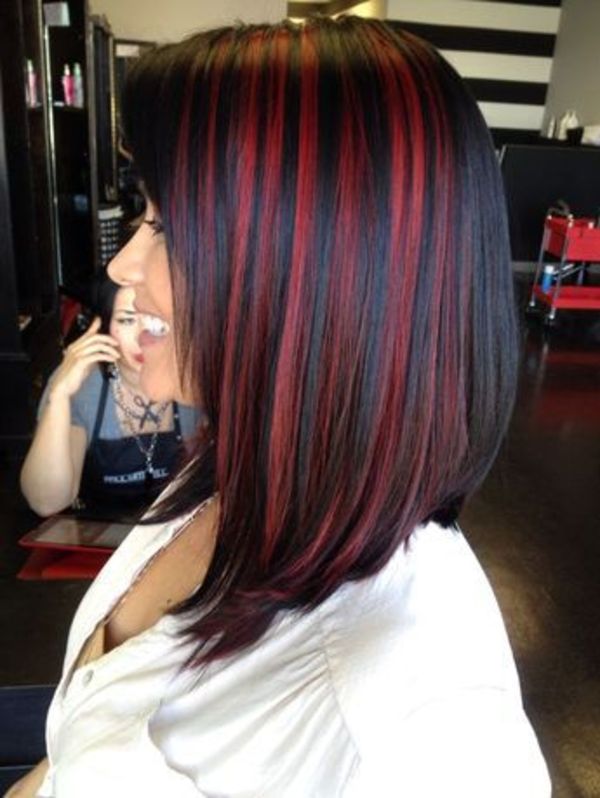 Black Hair With Highlights