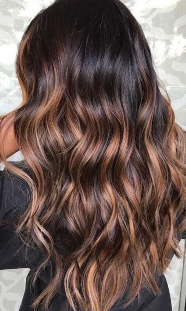 Caramel Hair Highlights Dark Brown Hair