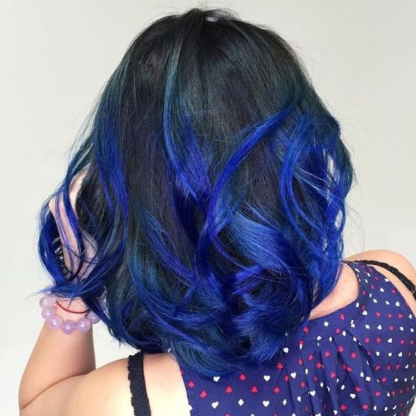 Electric Blue Hair Highlights