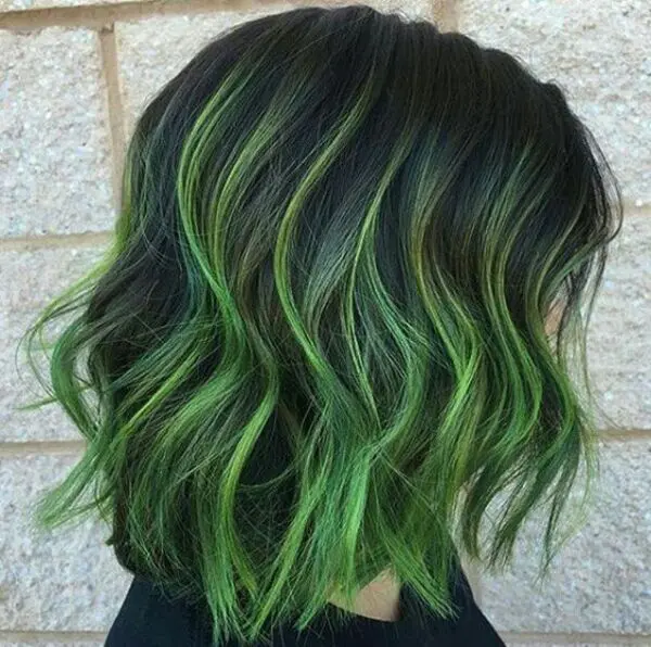Green Hair Highlights
