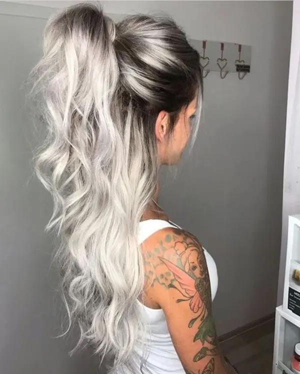 Ice Blonde Hair Highlights