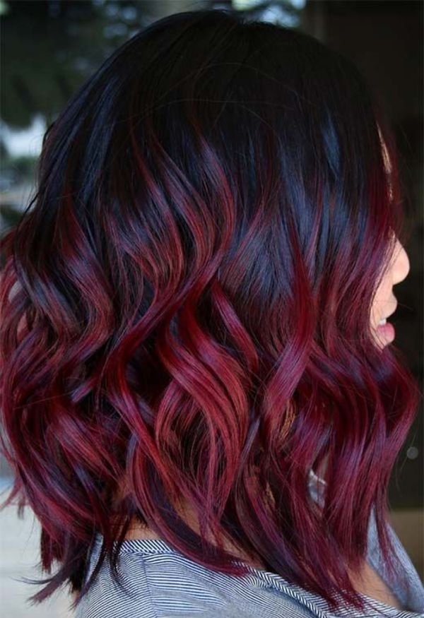 Maroon Hair Highlights