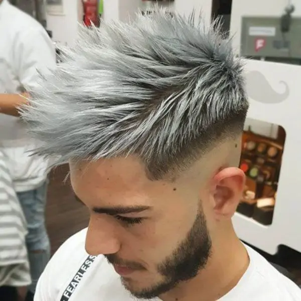 Mens Silver Hair Highlights