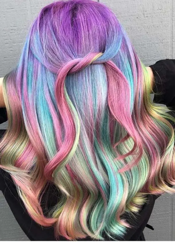 Rainbow Hair Highlights