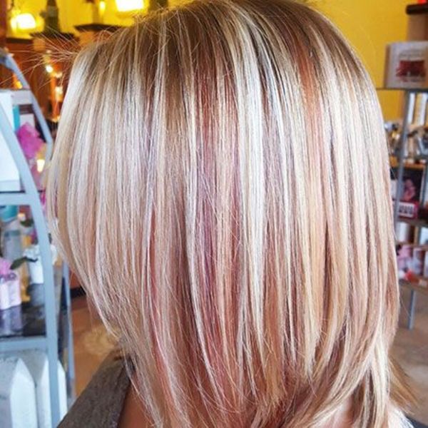 Rose Gold Hair Highlights