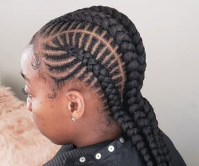 fishbone ghana braids glitter