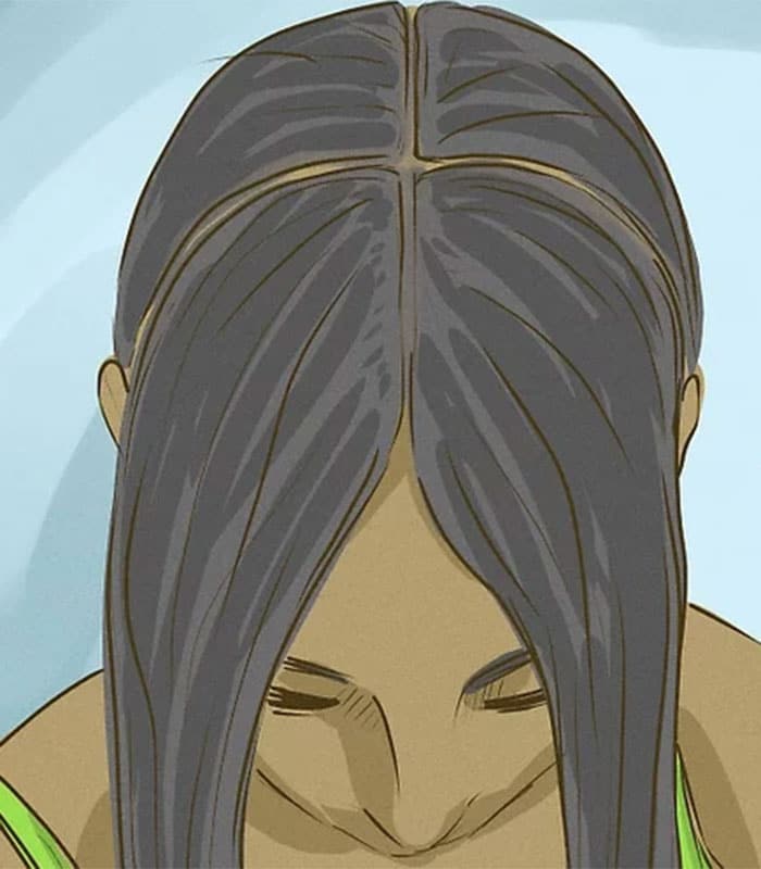 image hair sectioned for braiding