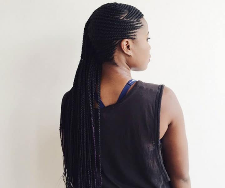 criss-cross ghana braids