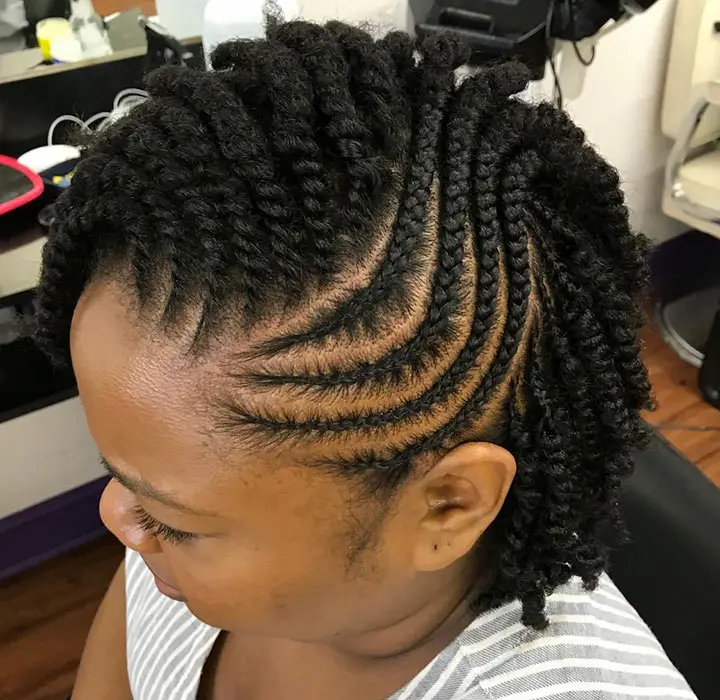 kinky twist braids mohawk