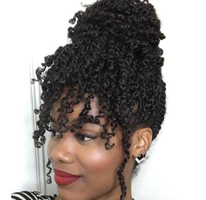 kinky twist braids ponytail