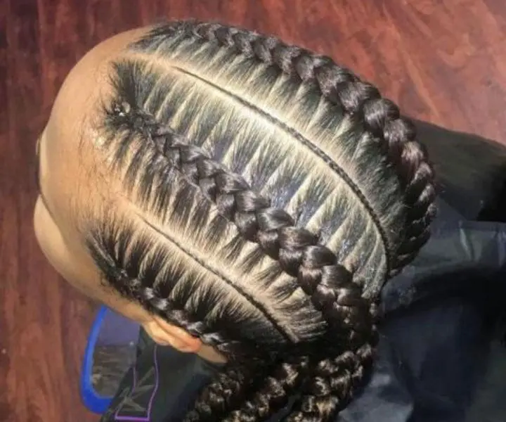 mixed ghana braids