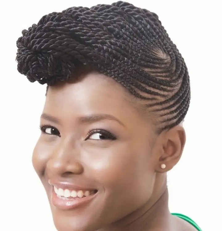 top knot ghana braids