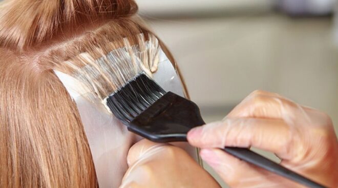 hair highlights flamboyage hair coloring with adhesive strips