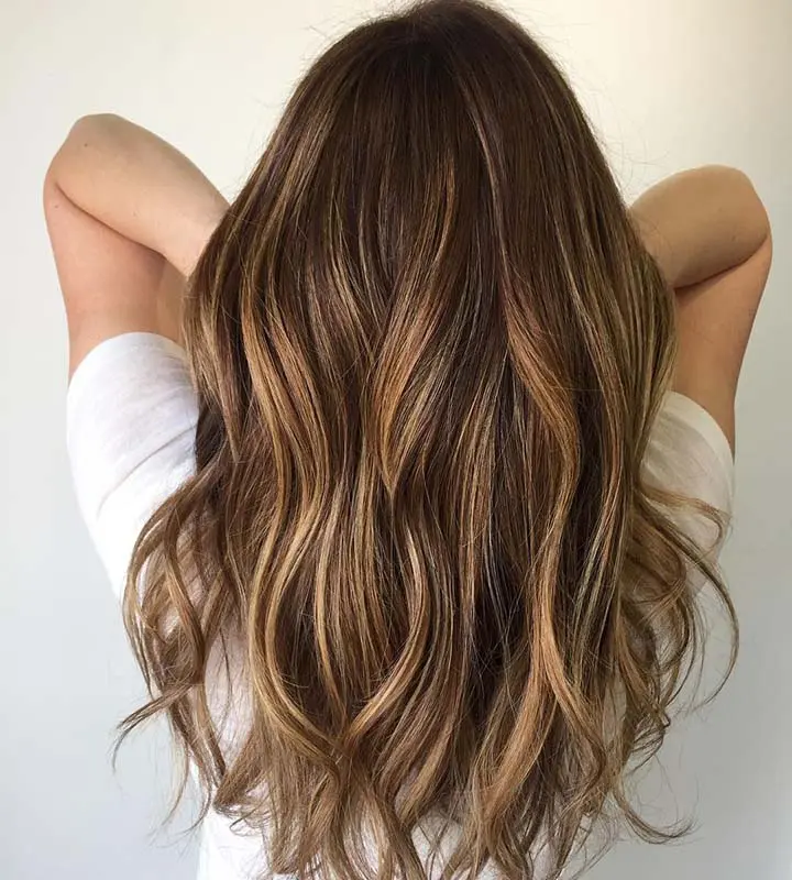 hair highlights light brown with flamboyage highlights