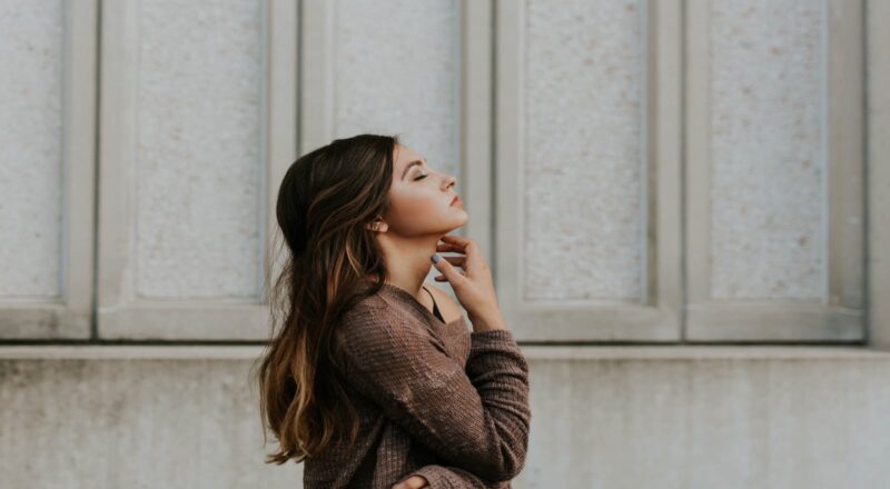 woman with long hair